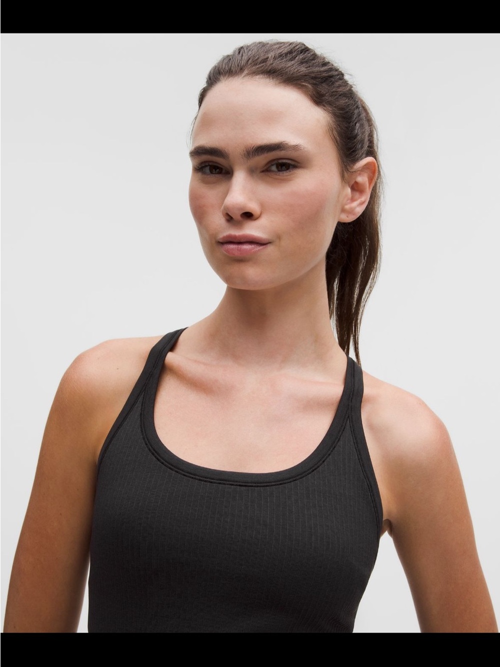 lululemon athletica Black Ribbed Racerback Tank - Picture 3 of 9